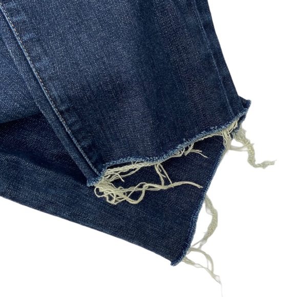 Paige Denim Melrose Low Rise Straight Leg Destroyed Hem Cropped Jeans - Picture 5 of 9